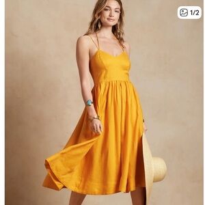 Banana Republic Golden Rye Midi Dress